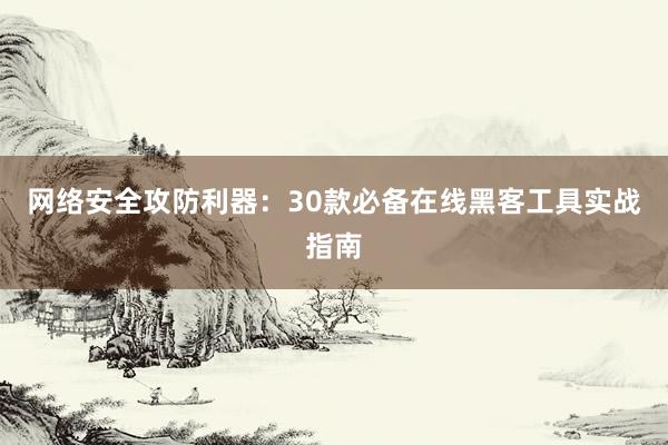 网络安全攻防利器:30款必备在线黑客工具实战指南